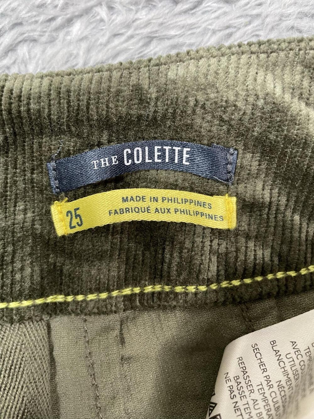 Maeve Anthropologie Pants Womens 25 Brown/Green Corduroy Straight Leg Chino - Picture 10 of 13